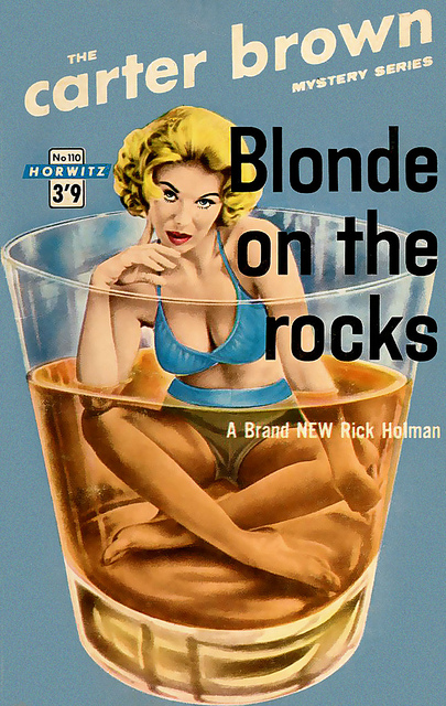 blonde on the rocks