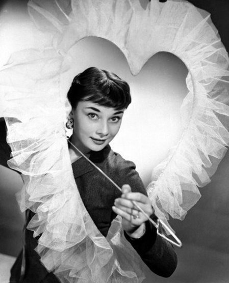 Audrey Hepburn with Heart and Arrow