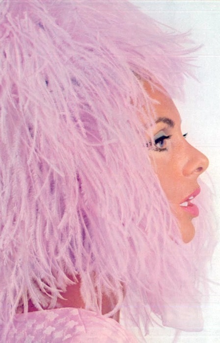 pink ostrich feather hat