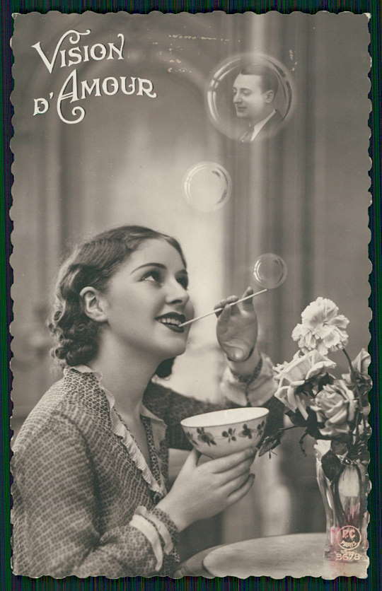 french romance postcard 1280