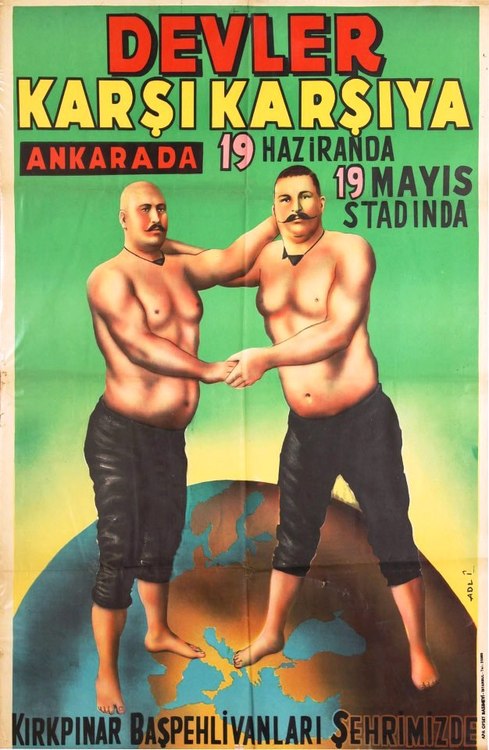 turkish oil wrestlers 50s
