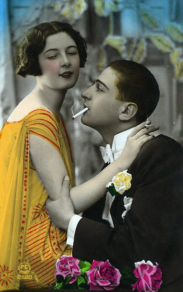 french romance postcard 1400