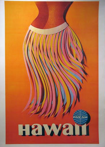 hawaii AIR TRAVEL POSTER 422