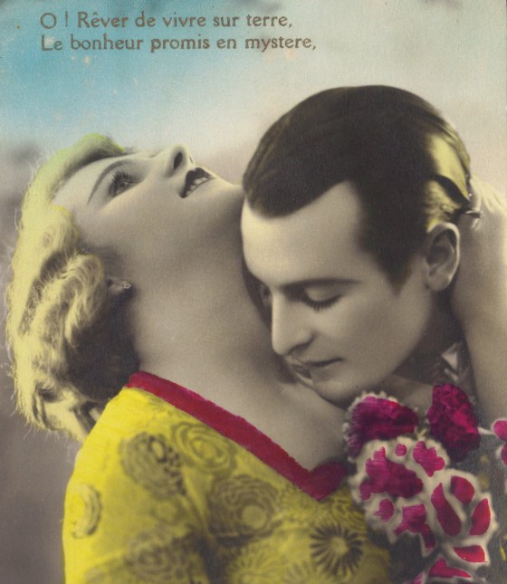 french romance postcard 406