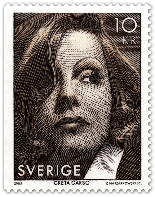 greta garbo swdish stamp