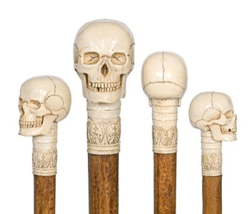 skull cane heads