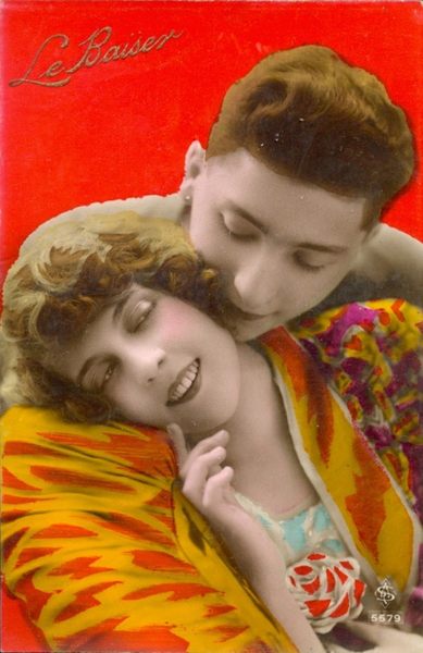 french romance postcard 402