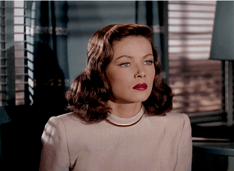 gene tierney leave her GIF