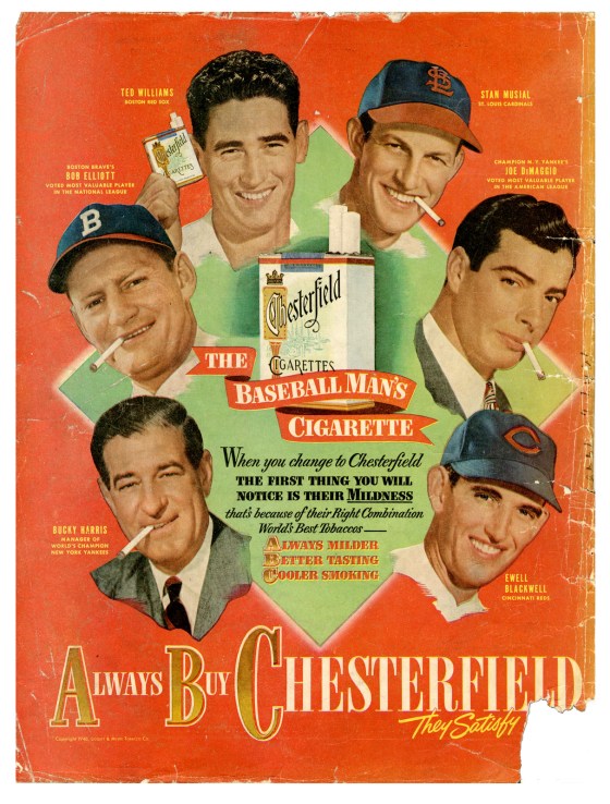 cigs chesterfield baseball