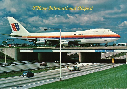 airplane united ohare 70s