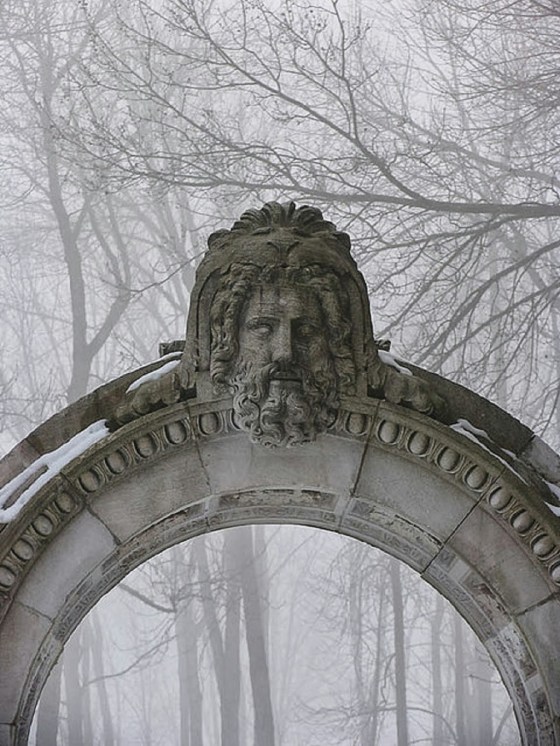 foggy arch