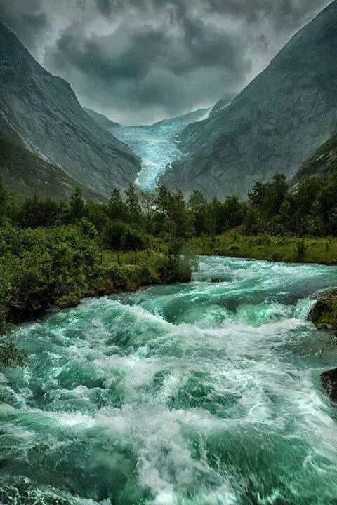 melting glacier water