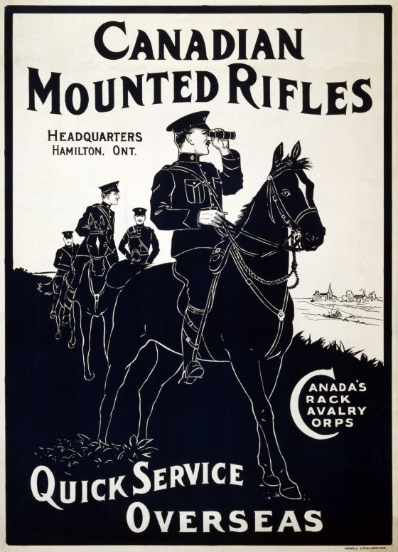 WWI Canadian_Mounted_Rifles_poster