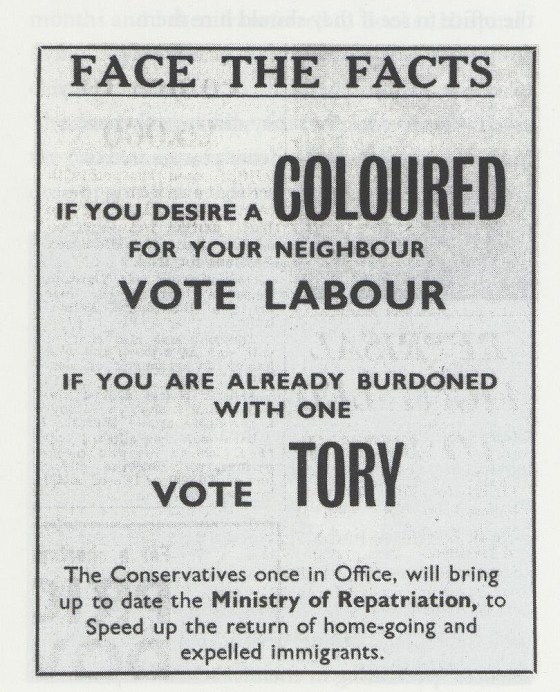toryrace1964conservativerascismmigrant