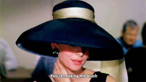 audrey blush GIF