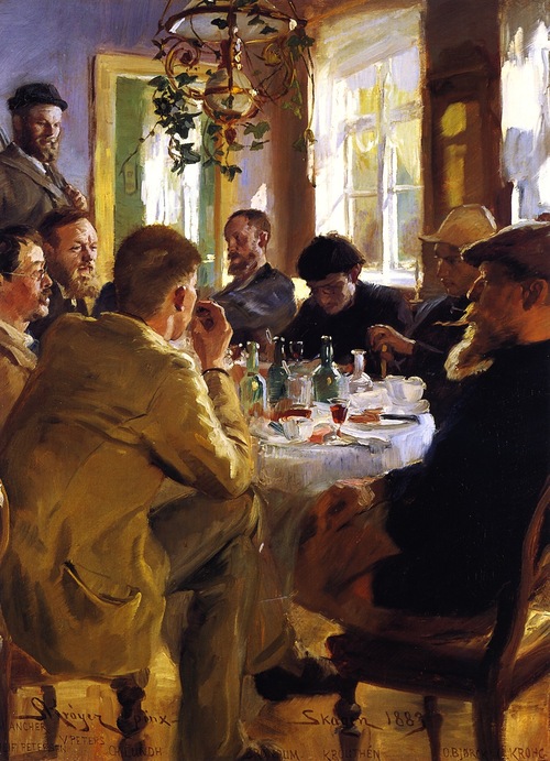 artist's lunch 1883 peder severin kroyer