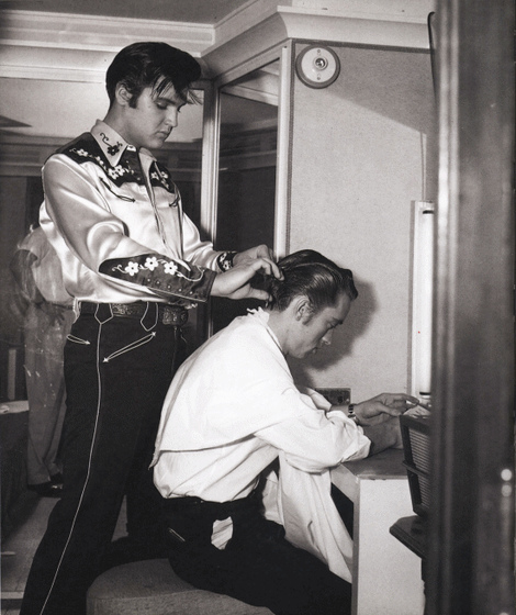 elvis haircutting