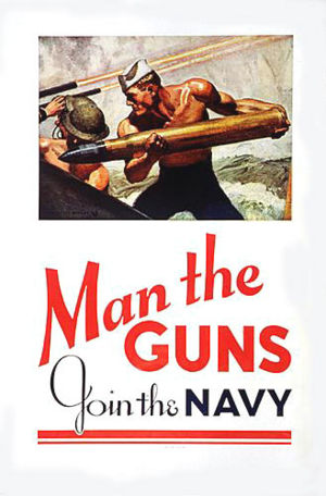 WWII man the guns
