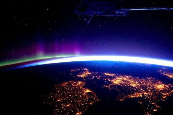 british isles from ISS