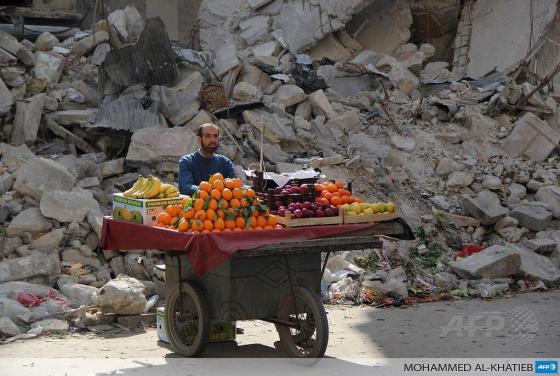 syria fruit seller