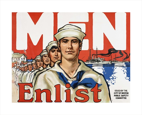 WWI men enlist