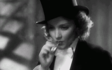 marlene smoking tophat GIF