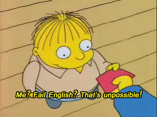 fail english simpsons GIF