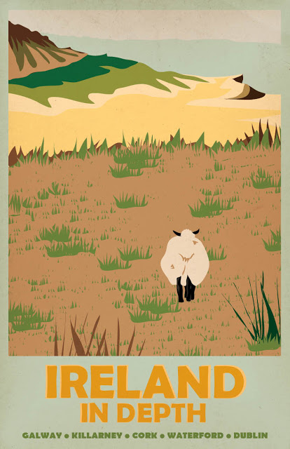 Ireland Vintage Travel Poster