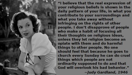 judy garland on religion