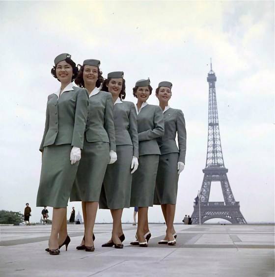 airplane stewardesses 50s paris