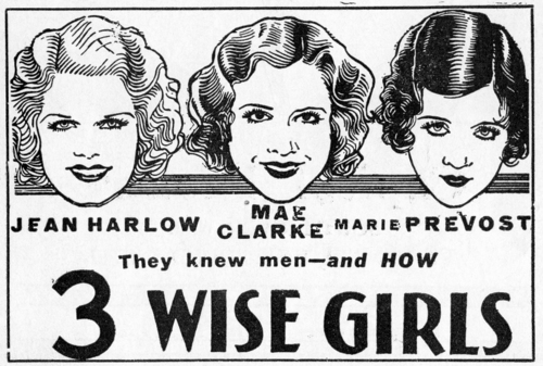 JEAN HARLOW 3 WISE GIRLS