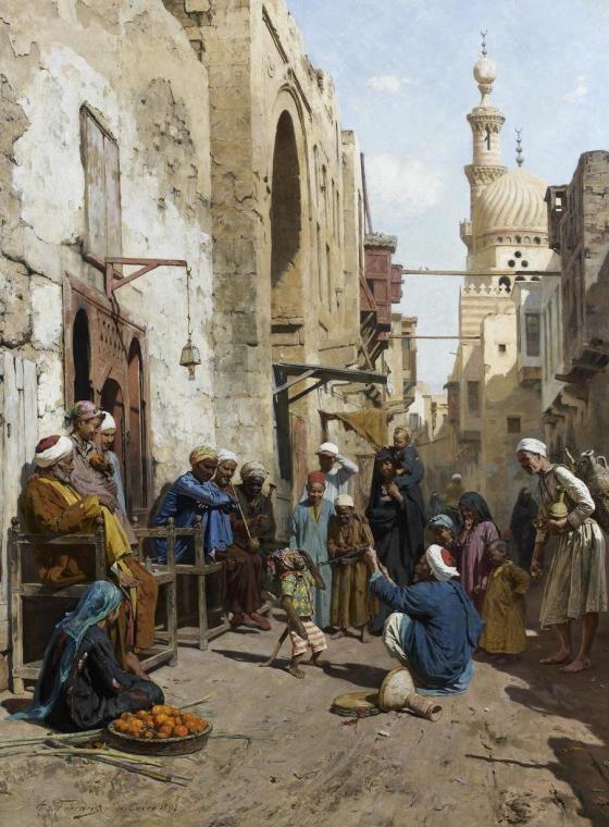 EGYPT Arthur von Ferraris, A Cairo Street, 1892