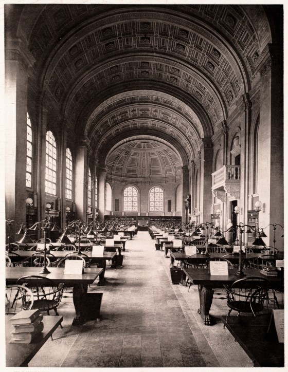 Boston Public Library, Bates Hall. 1896