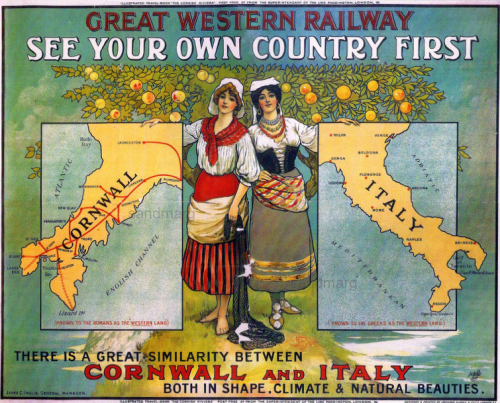 cornwall travel poster