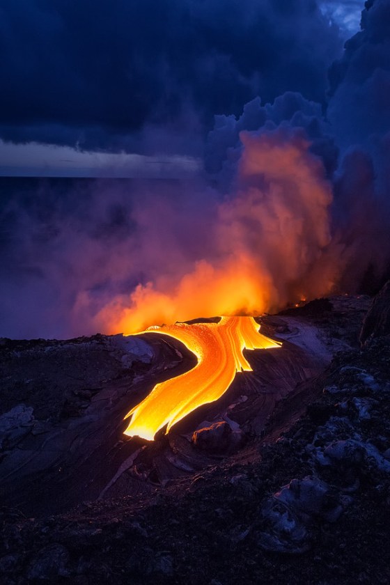 Lava flow after the Sun by Tom Kualii