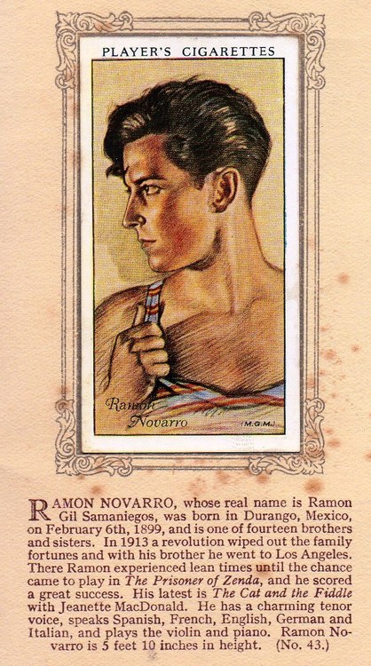 ramon novarro cig card