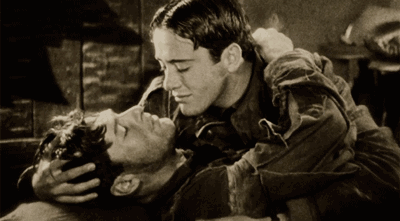 men kissing wings GIF