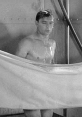 buster keaton shower