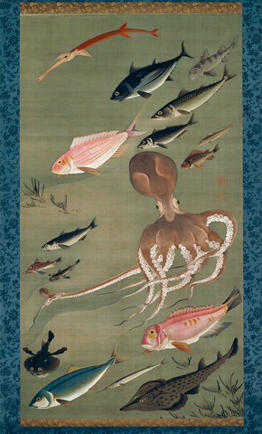 japanese art sea critters