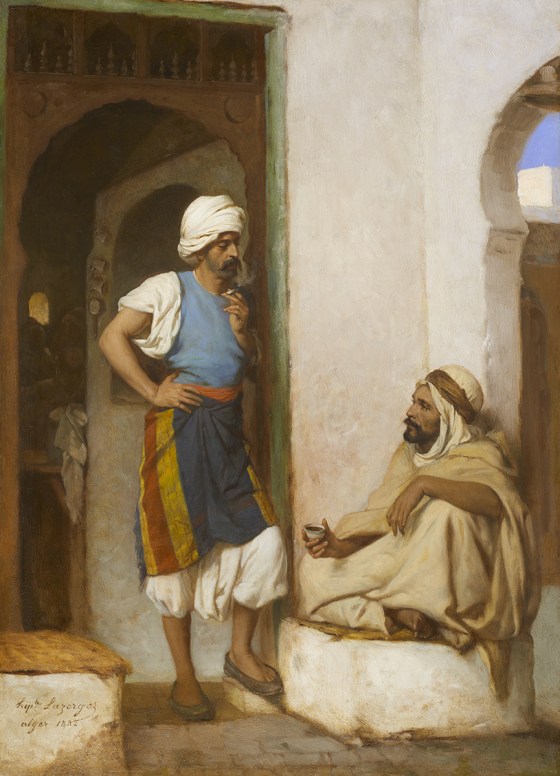 Devant le café maure, Alger, Hippolyte Lazerges