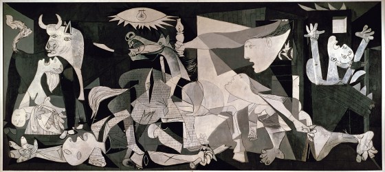 Guernica. Paris, June 4, 1937. Oil on canvas, 349.3 x 776.6 cm Image licenced to Stephen Forsling FORSLING, STEPHEN by Stephen Forsling Additional copyright permission to reproduce the work of PABLO PICASSO must be obtained from the Artists Rights Society (ARS), 536 Broadway, 5th Floor, New York, NY 10012. Please contact ARS at (212) 420-9160 or fax (212) 420-9286 or e-mail info@arsny.com. Usage :  - 3000 X 3000 pixels (Letter Size, A4)  © Erich Lessing / Art Resource