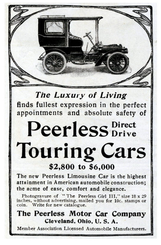 peerless touring cars