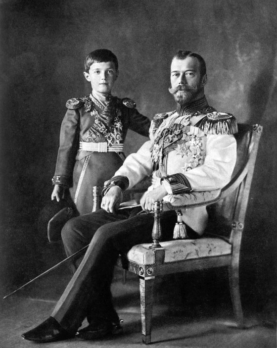 1913 of Tsar Nicholas II and His Son Tsarevich Alexei