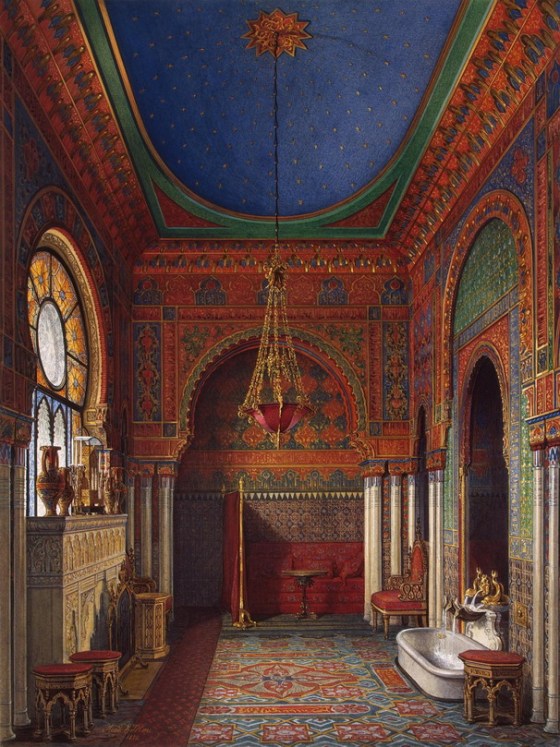 Interiors of the Winter Palace. The Bathroom of Empress Alexandra Fyodorovna