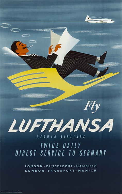 airplane lufthansa 50s