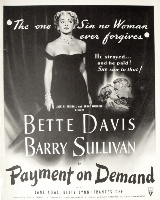 bette davis payment on demand