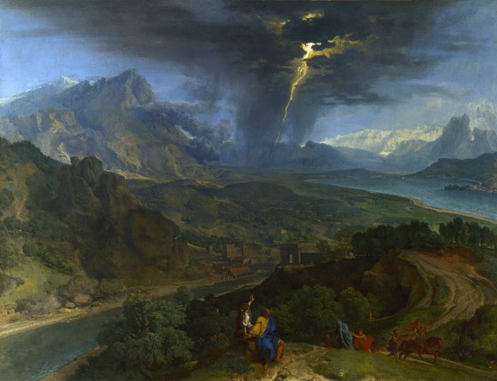Full title: Mountain Landscape with Lightning Artist: Francisque Millet Date made: about 1675 Source: http://www.nationalgalleryimages.co.uk/ Contact: picture.library@nationalgallery.co.uk Copyright © The National Gallery, London