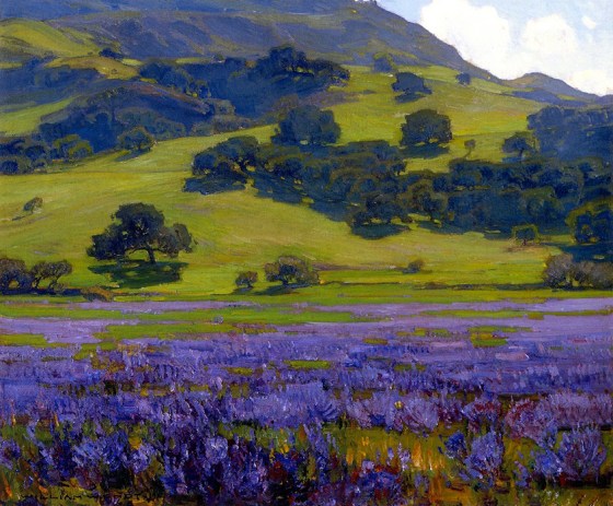 William Wendt. The Athenaeum - Lupine Patch. 1921