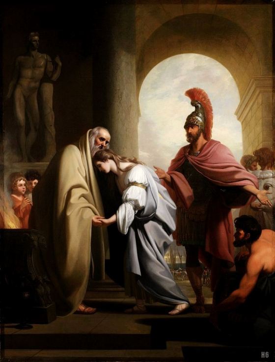 Chryseis returned to her Father. 1711. Benjamin West