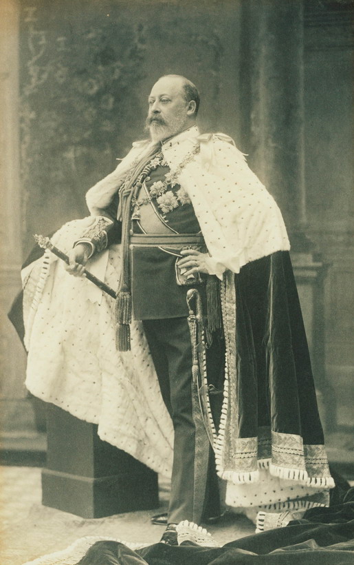 King Edward VII at his coronation. August 9, 1902